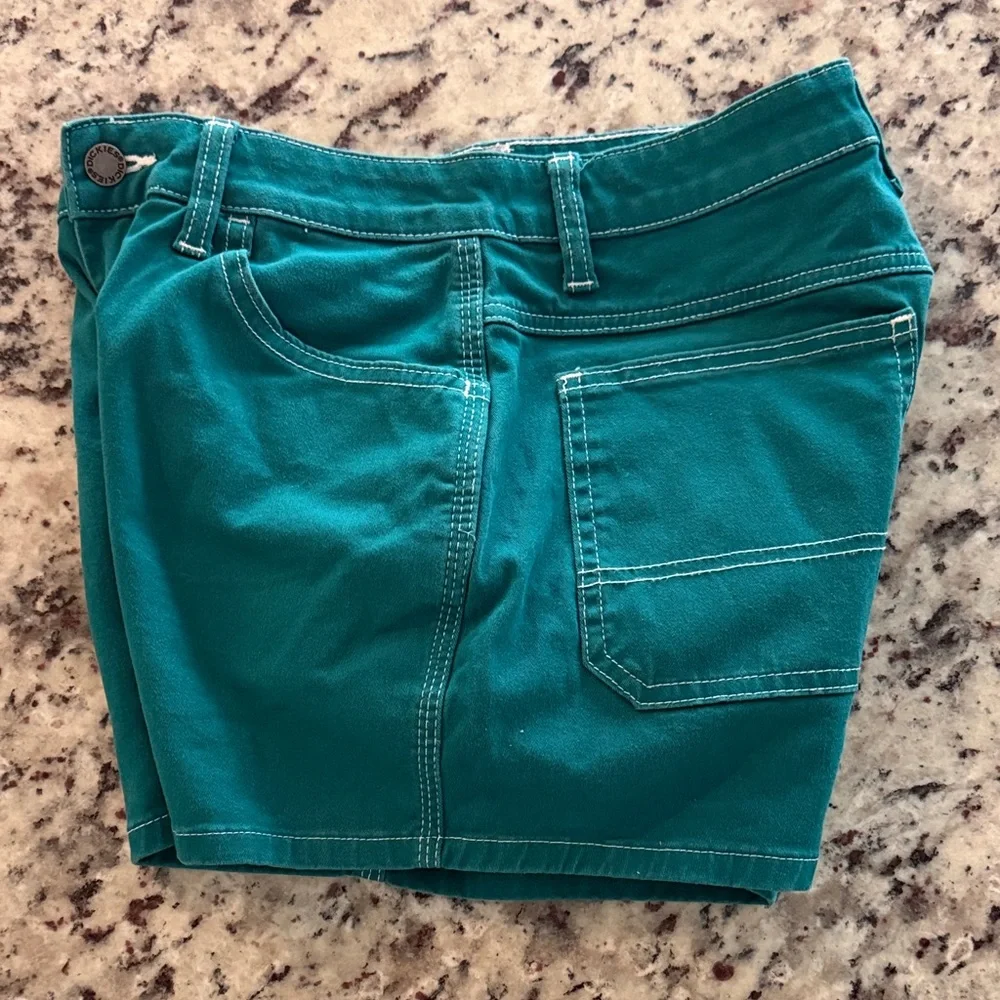 Dickies Women's High Waisted Carpenter Shorts 3" - Deep Lake - Picture 5 of 7